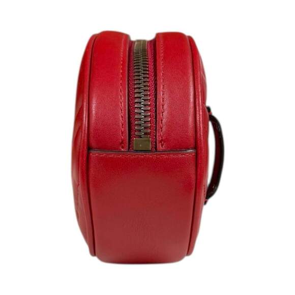 GUCCI Red Leather GG Marmont Fanny Pack - Picture 6 of 14